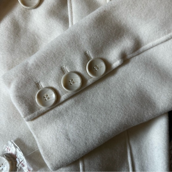 NWT Steve Madden Ivory Wool Blend Pea Coat XL - Picture 7 of 12